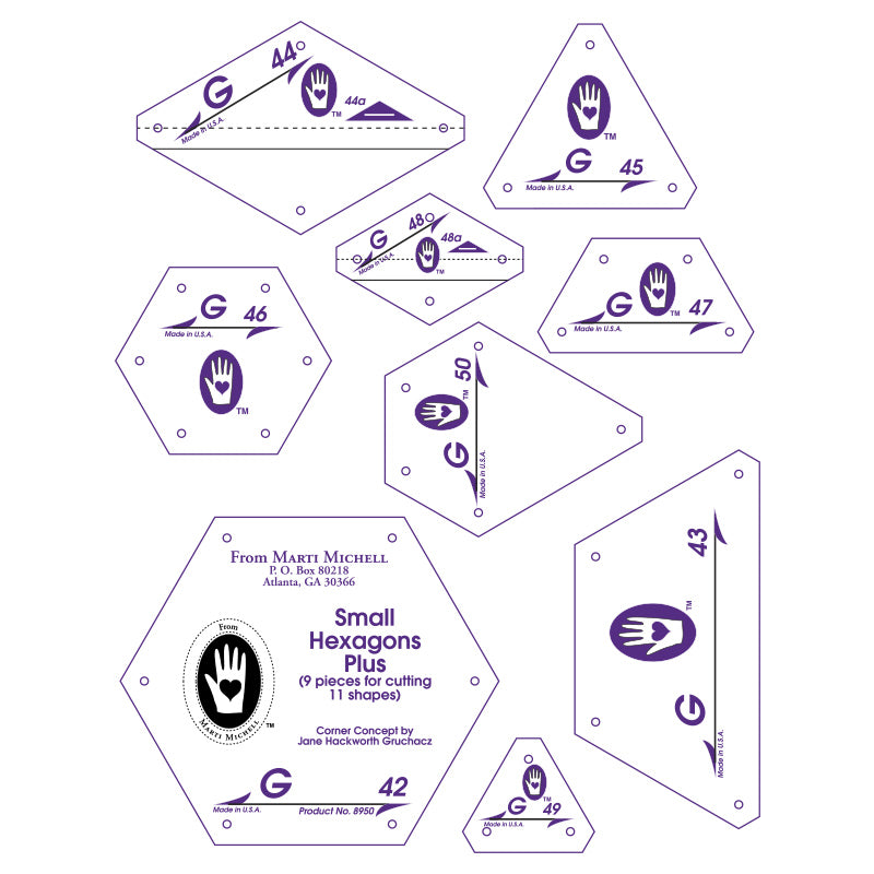Quilt Pattern & Template - Marti Michell - Interlocking Hexagons - Ode to  Asia