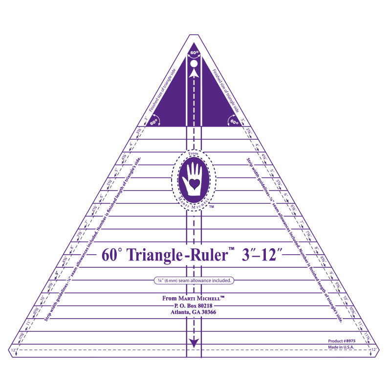 Marti Michell 60 Degree Triangle Ruler 3 to 9